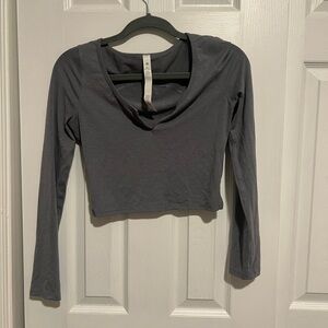 Lululemon Gray Long Sleeve Women's Crop Top